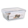 Hermetic Lunch Box Santa Clara Transparent Rectangular 3,5 L (3 Units)