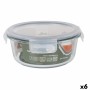 Hermetic Lunch Box Santa Clara Transparent Ø 17 cm 0,9 l (6 Units)