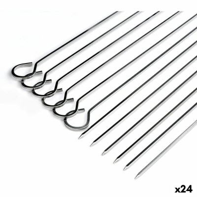 Barbecue Skewer Set Algon Metal 27 cm 6 Pieces (24 Units)