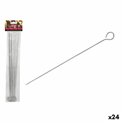 Ensemble de brochettes pour barbecue Algon Métal 25 cm 12 Pièces (24 Unités)
