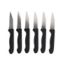 Peeler Knife Set Cuyfor Black Silver Stainless steel 7,5 cm 6 Pieces (24 Units)