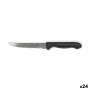 Ensemble de couteaux à viande Cuyfor Noir Argenté 12 cm 6 Pièces (24 Unités)