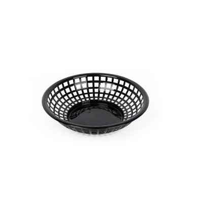 Bread Basket Black Plastic Circular 19,6 x 19,6 x 4,6 cm (24 Units)