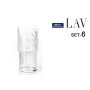 Set de Verres LAV Helen 0,52 l 6 Pièces (8 Unités)