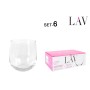 Set de Verres LAV Gaia 415 ml 6 Pièces (8 Unités)