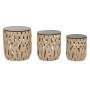 Set of 3 tables Home ESPRIT Brown 40 x 40 x 45 cm (3 Pieces)