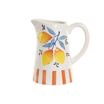 Bouteille en Verre Home ESPRIT Jaune Bleu Blanc Dolomite Citron Orange méditerranéen 750 ml