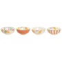 Bol Home ESPRIT Jaune Bleu Blanc Orange Aluminium Grès Citron méditerranéen Avec relief (4 Unités)