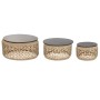 Jeu de 3 tables Home ESPRIT Marron 70 X 70 X 35 CM (3 Unités)