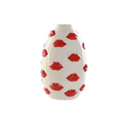 Vase Home ESPRIT Blanc Rouge Dolomite 15 x 15 x 22,5 cm