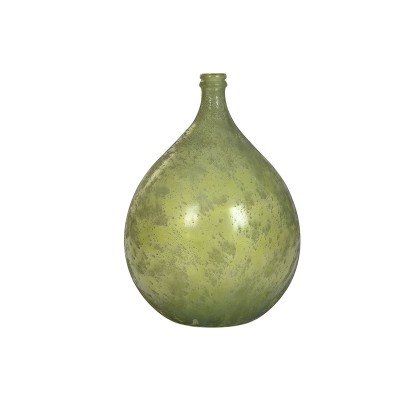 Vase Home ESPRIT Vert Cristal recyclé Finition vieillie 40 x 40 x 56 cm