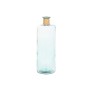 Vase Home ESPRIT Transparent Rushes Recycled glass Natural 25 x 25 x 75 cm