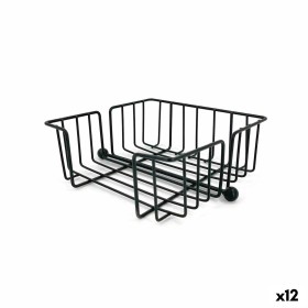 Napkin holder My Bar Black Metal 19 x 19 x 7,5 cm (12 Units)