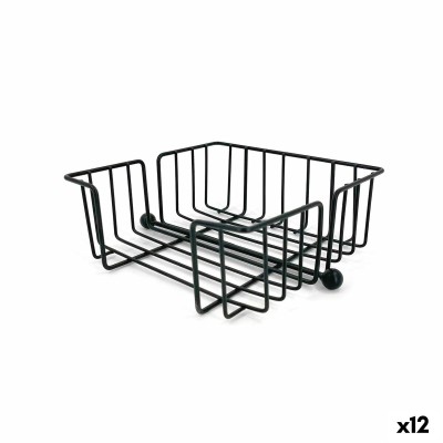 Porte-serviettes My Bar Noir Métal 19 x 19 x 7,5 cm (12 Unités)