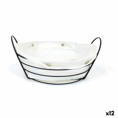 Breadbasket My Bar White Metal 26 x 23,5 x 11,2 cm (12 Units)