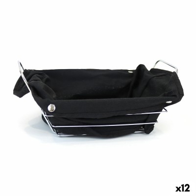 Breadbasket My Bar Black Metal Rectangular 29 x 20 x 11,7 cm (12 Units)