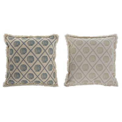 Cushion Home ESPRIT Blue Beige 45 x 10 x 45 cm (2 Units)