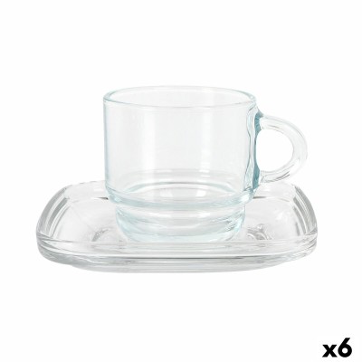 Set of 6 Cups with Plate LAV Cozy 90 ml (6 Units)