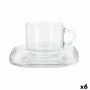 Jeu de 6 tasses avec plat LAV Cozy 90 ml (6 Unités)