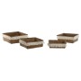 Set de basket Home ESPRIT Fibre naturelle Boho Usé 26 x 26 x 10 cm