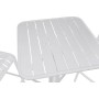 Table set with 2 chairs Home ESPRIT White Metal polypropylene 60 x 60 x 102 cm