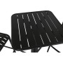 Table set with 2 chairs Home ESPRIT Black Metal polypropylene 60 x 60 x 102 cm