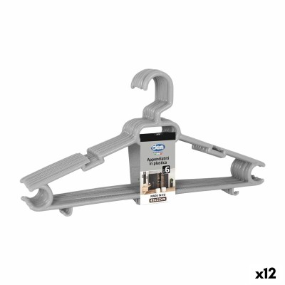 Jeu de porte-manteaux Dem Colores Plastique 43 x 22 x 0,5 cm 6 Pièces (12 Unités)