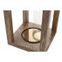 Candleholder Home ESPRIT Brown Steel Mango wood 25 x 25 x 54 cm