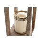 Candleholder Home ESPRIT Brown Steel Mango wood 25 x 25 x 54 cm