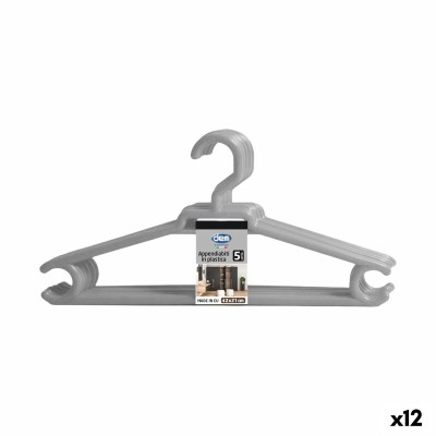 Set of Clothes Hangers Dem Colores Plastic 42 x 20 cm 5 Pieces (12 Units)