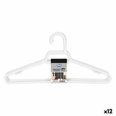 Set of Clothes Hangers Dem Colores Plastic 38 x 17,5 x 0,5 cm 10 Pieces (12 Units)