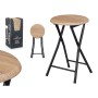 Stool Gift Decor Natural PVC Metal MDF Wood 30 x 46 x 30 cm 71,8 x 6,5 x 30 cm (8 Units)