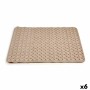 Bath rug Berilo Beige PVC 0,03 x 50 x 50 cm (6 Units)