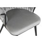 Dining Chair Home ESPRIT Black Grey Polyester Metal 60 x 66 x 84 cm 66 x 60 x 84 cm