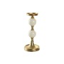 Candle Holder Home ESPRIT White Golden Aluminium Modern 15 x 15 x 33 cm