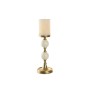 Candle Holder Home ESPRIT White Golden Aluminium Modern 15 x 15 x 33 cm
