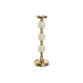 Candle Holder Home ESPRIT White Golden Aluminium Modern 15 x 15 x 43.5 cm