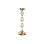 Candle Holder Home ESPRIT White Golden Aluminium Modern 15 x 15 x 43.5 cm