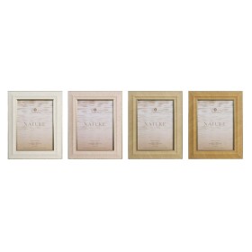 Photo frame Home ESPRIT Brown Beige Crystal polystyrene Scandi (4 Units)