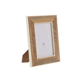Photo frame Home ESPRIT White Natural Resin Mango wood Urban