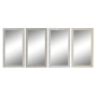 Miroir mural DKD Home Decor Blanc Beige Gris foncé 36 x 2 x 66 cm (4 Unités)
