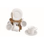 Piece Coffee Cup Set Home ESPRIT White Bamboo Porcelain 200 ml