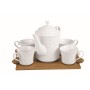 Ensemble de tasses à café Home ESPRIT Blanc Bambou Porcelaine