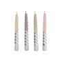 Ensemble de Bougies DKD Home Decor Bicolore 2 x 2 x 18,5 cm 4 Pièces (4 Unités)