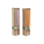 Ensemble de Bougies DKD Home Decor Gris Orange 2 x 2 x 20 cm 4 Pièces (2 Unités)