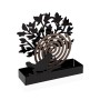 Support for mosquito coils Versa Black Metal 5 x 17 x 17 cm Tree