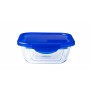Food Preservation Container Pyrex Blue Transparent 800 ml (2 Units)