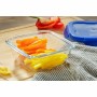 Food Preservation Container Pyrex Blue Transparent 800 ml (2 Units)
