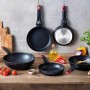 Wok Pan Pyrex Black Aluminium