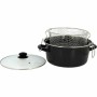 Frying pan with basket TheKitchenette 3645580 Black Crystal Steel Bakelite Enamelled Steel
